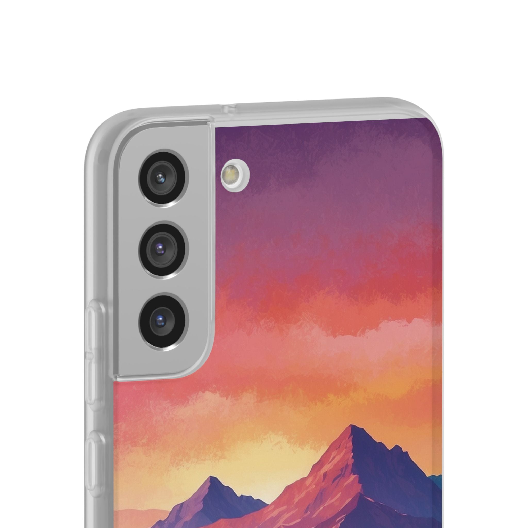 Crimson Mountain Dusk · Soft Handyhülle für Samsung