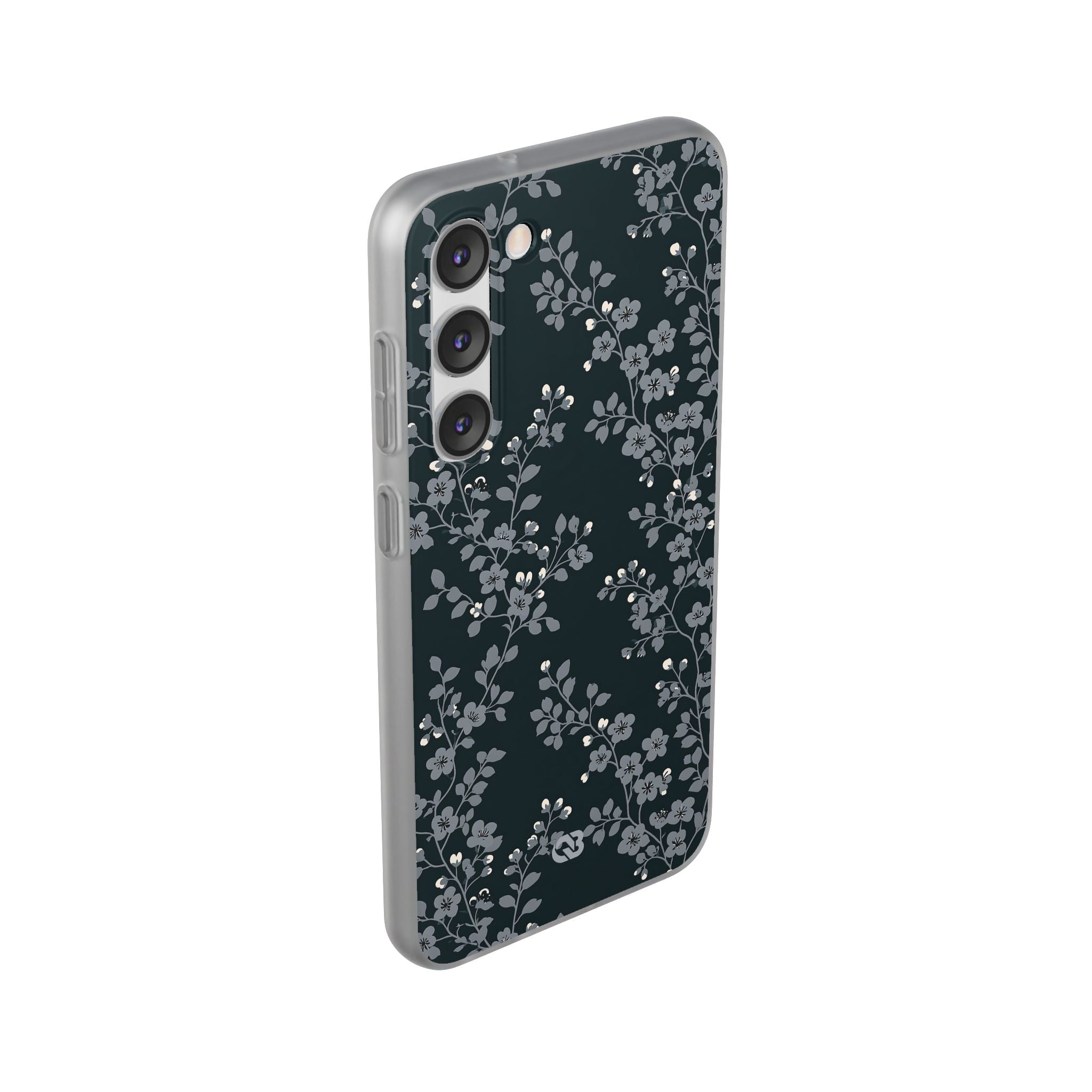 Black Lite Phone Case for Samsung - Midnight Slate Blossom