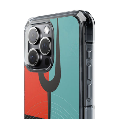 Teal Impact MagSafe Phone Case for iPhone - Sonic Static Split