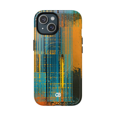 Cyber Glitch Stream · Tough 2.0 Magnetic Phone Case for iPhone · Teal