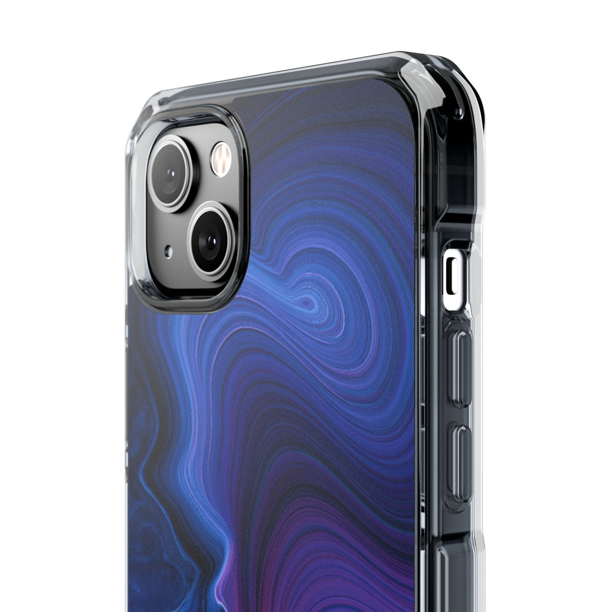 Radiant Strata · Clear Impact Magnetic Phone Case for iPhone · Blue