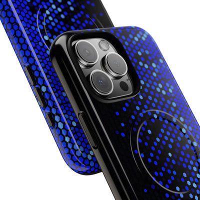 Cobalt Hex Dispersion · Tough 2.0 Magnetic Phone Case for iPhone · Blue
