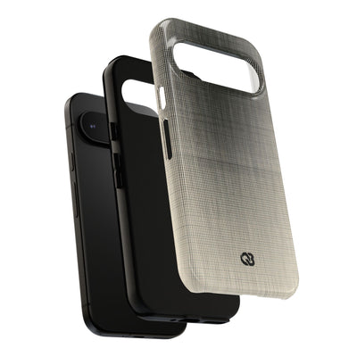 Beige Tough Phone Case for Google Pixel - Carbon Screen Grid