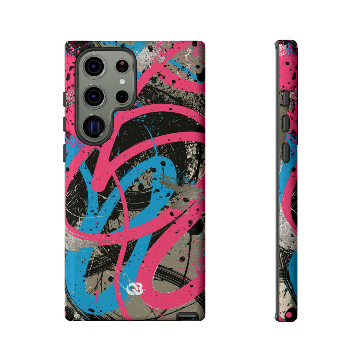 Cyber Splatter Flow · Tough Phone Case for Samsung · Pink