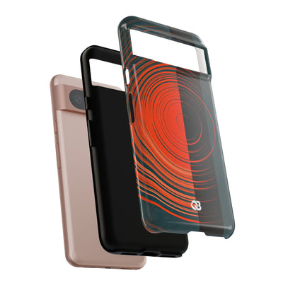 Teal Tough Phone Case for Google Pixel - Burnt Slate Radial