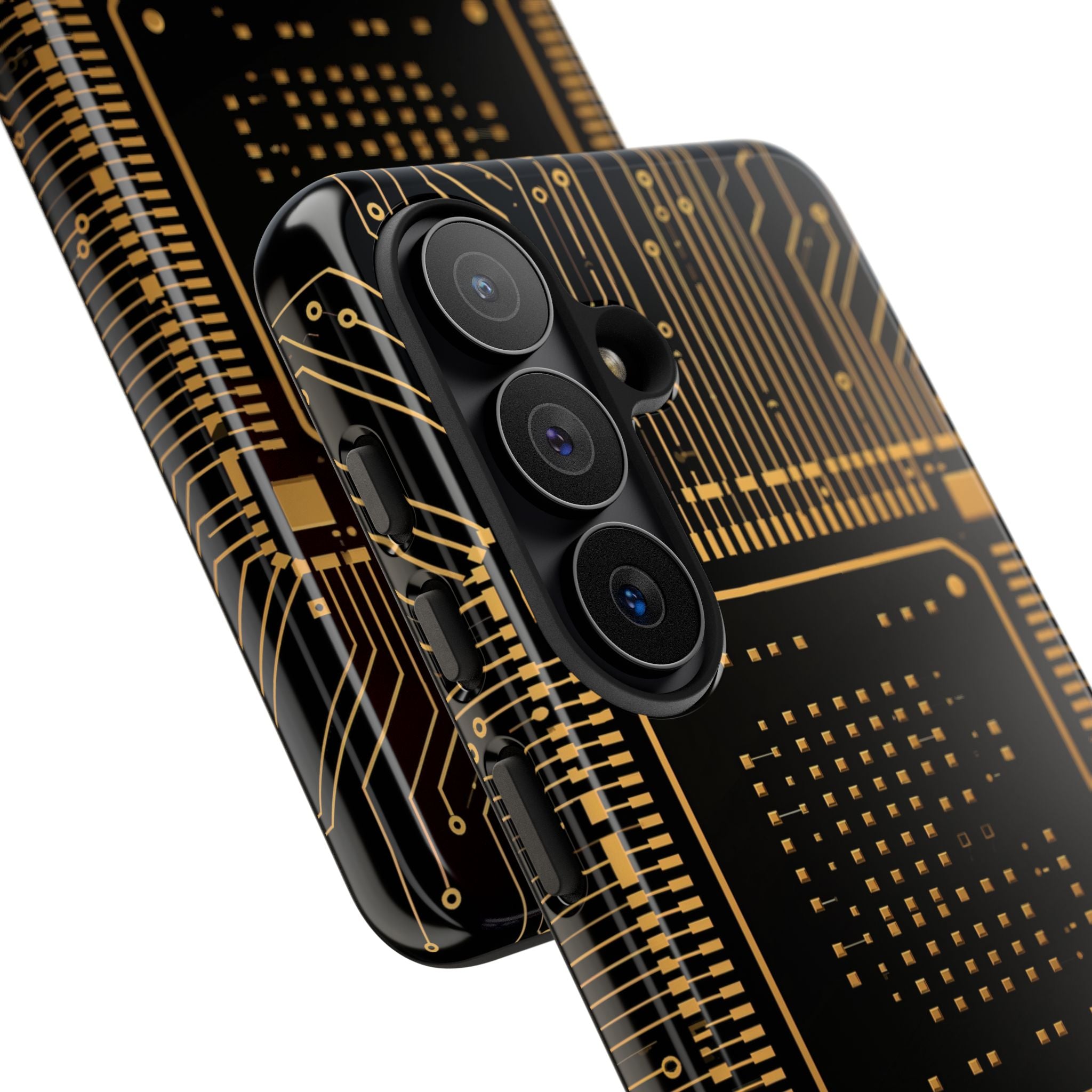 Gold Tough Phone Case for Samsung - Cyber Gold Processor