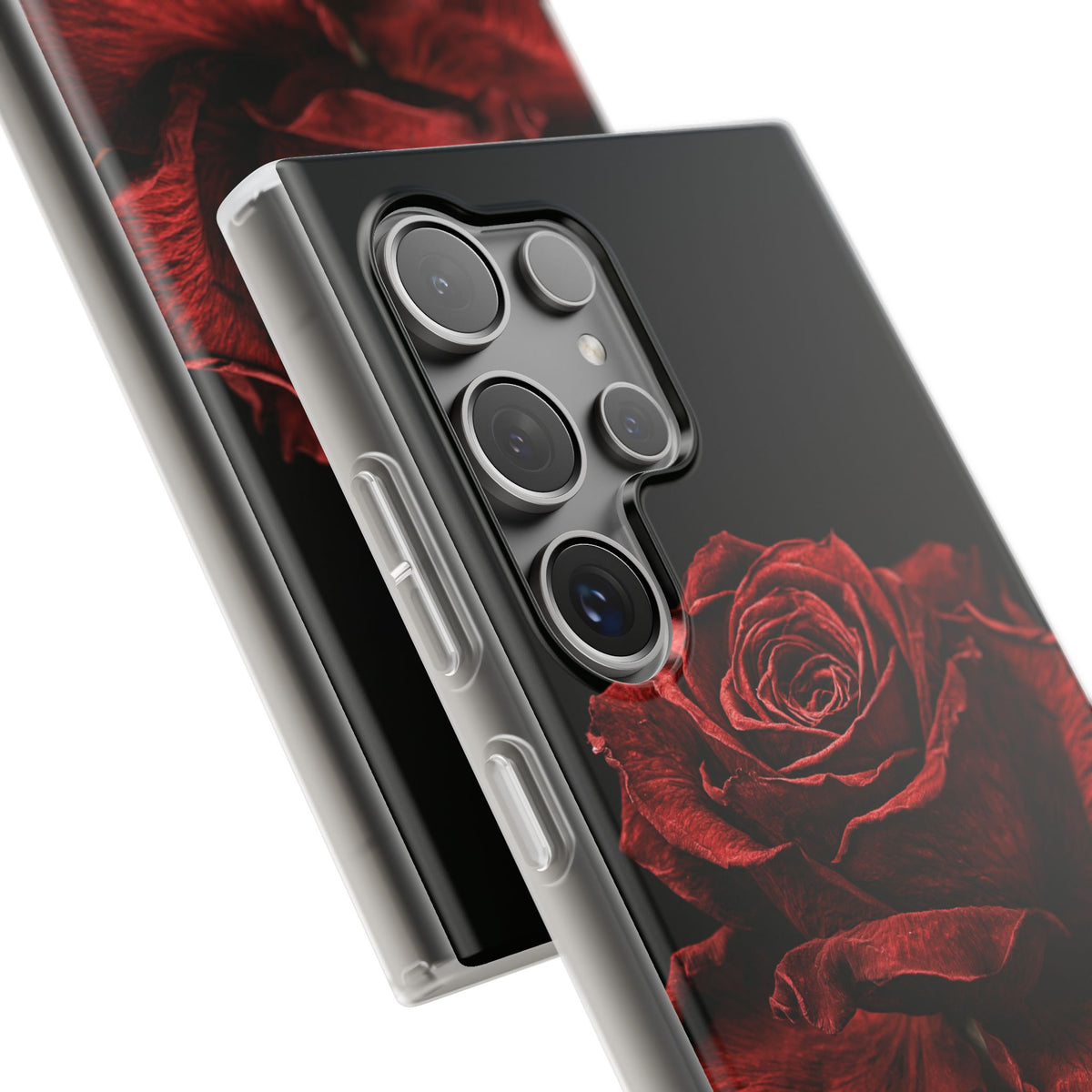 Crimson Noir Rose · Lite Phone Case for Samsung · Black