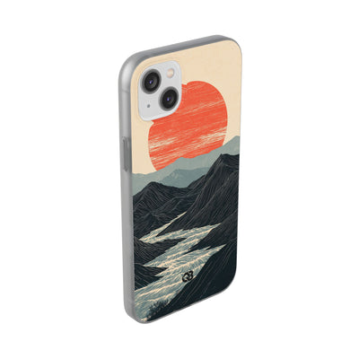 Beige Lite Phone Case for iPhone - Crimson Ridge Flow