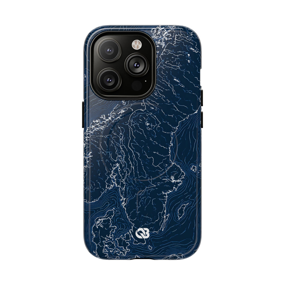 Nordic Contour Chart · Tough 2.0 Magnetic Phone Case for iPhone · Blue