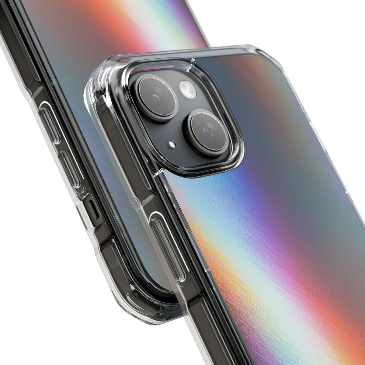 Prismatic Ray · Clear Impact Magnetic Phone Case for iPhone · Blue