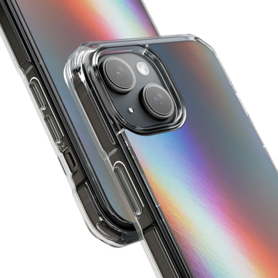 Prismatic Ray · Clear Impact Magnetic Phone Case for iPhone · Blue