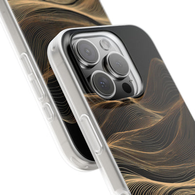 Black Lite Phone Case for iPhone - Copper Topo Ridge