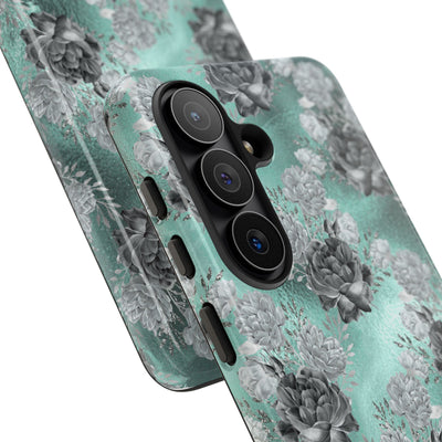 Frost Mint Floral · Tough Phone Case for Samsung
