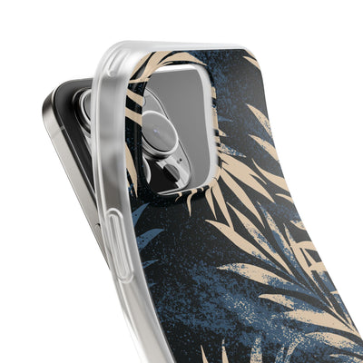 Blue Lite Phone Case for iPhone - Indigo Sandstone Palm