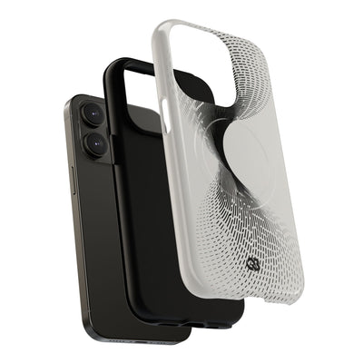 White Tough 2.0 Magsafe Phone Case for iPhone - Linear Torsion Grid