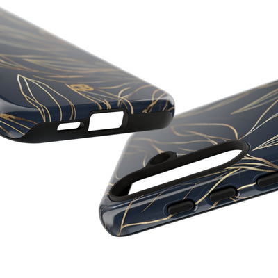 Gilded Navy Foliage · Tough Etui na telefon dla Samsung