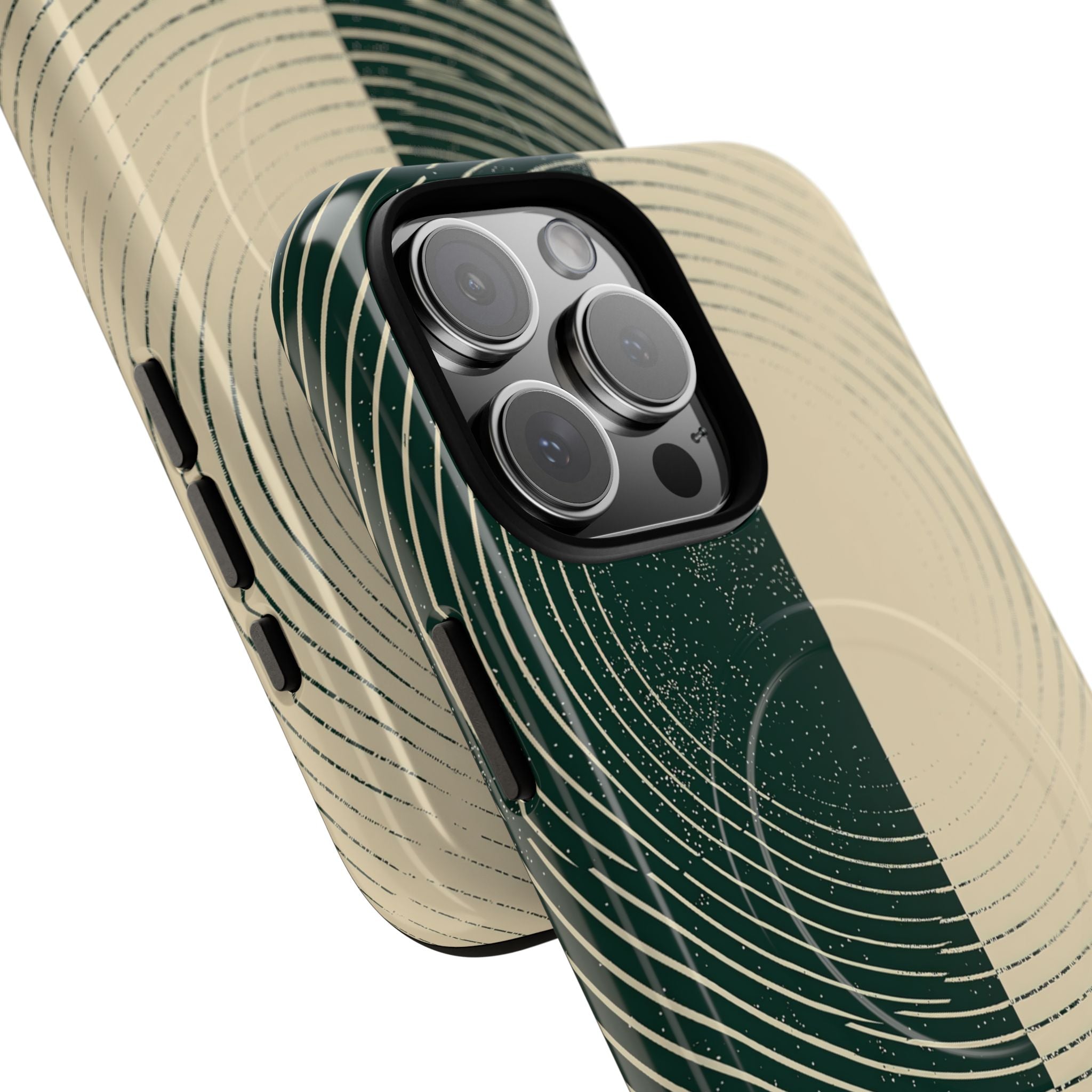 Green Tough 2.0 Magsafe Phone Case for iPhone - Evergreen Split Grain