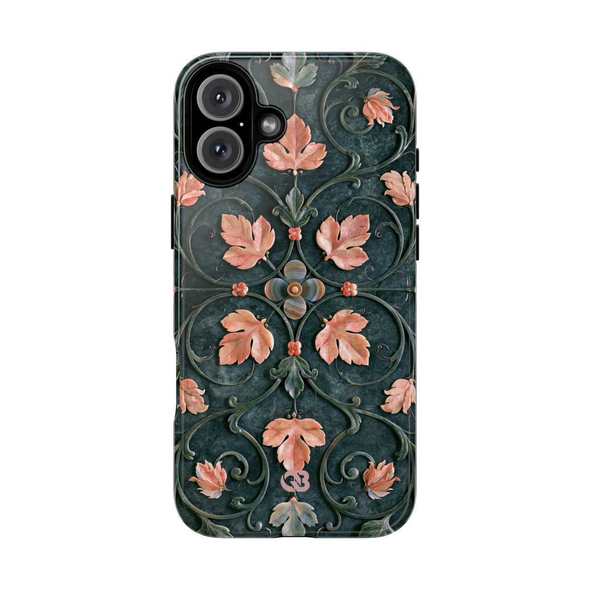 Florentine Rose Arabesque · Tough Phone Case for iPhone · Green