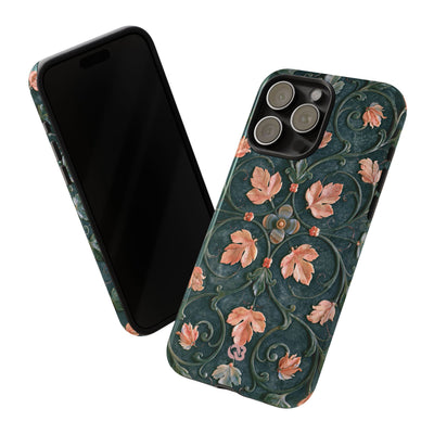 Florentine Rose Arabesque · Tough Phone Case for iPhone · Green