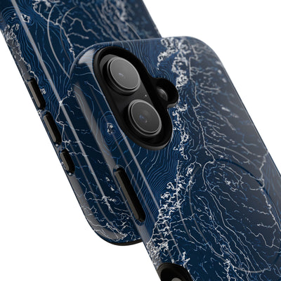 Nordic Contour Chart · Tough 2.0 Magnetic Phone Case for iPhone · Blue