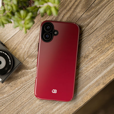 Red Tough Phone Case for iPhone - Crimson Velvet Fade