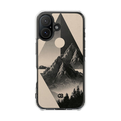 Beige Impact MagSafe Phone Case for iPhone - Obsidian Summit Parchment