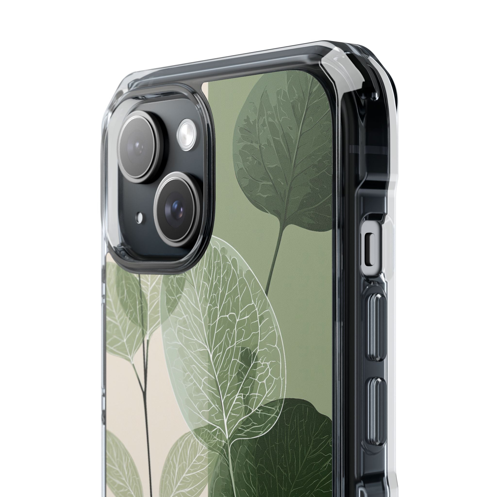 Green Impact MagSafe Phone Case for iPhone - Sage Leaf Skeletals