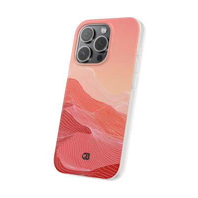 Red Lite Phone Case for iPhone - Crimson Ridge Contour