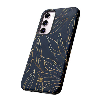 Gilded Navy Foliage · Tough Etui na telefon dla Samsung