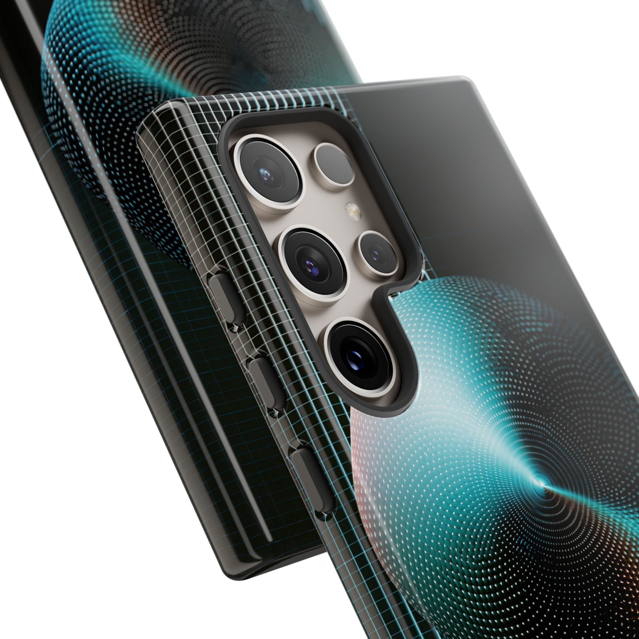 Blue Tough Phone Case for Samsung - Cyan Vector Sphere
