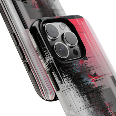 Black Tough Phone Case for iPhone - Crimson Data Leak