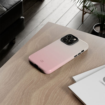 Pink Tough Phone Case for iPhone - Frosted Blush Horizon