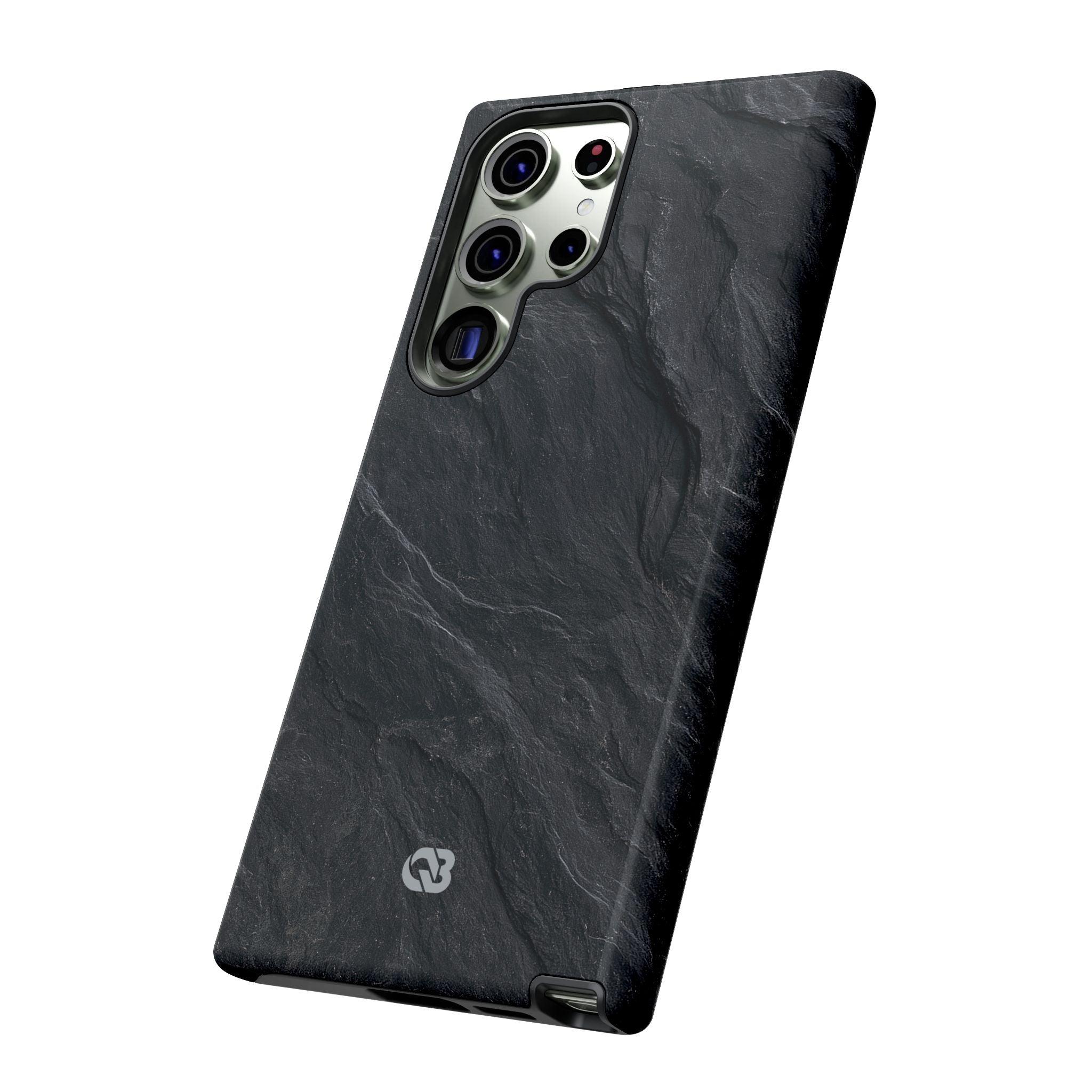 Black Tough Phone Case for Samsung - Midnight Slate Ridge