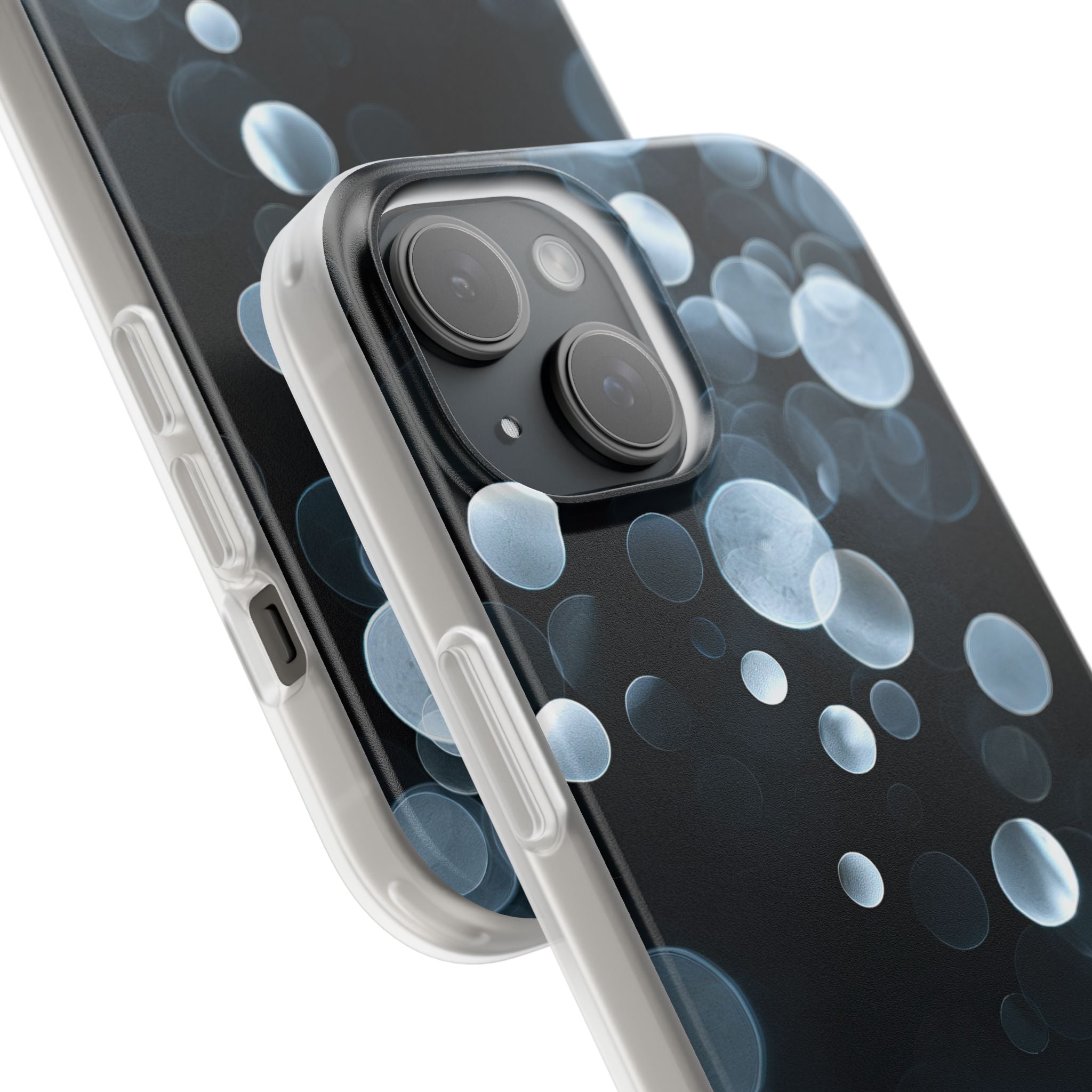 Black Lite Phone Case for iPhone - Silver Orbit Glow