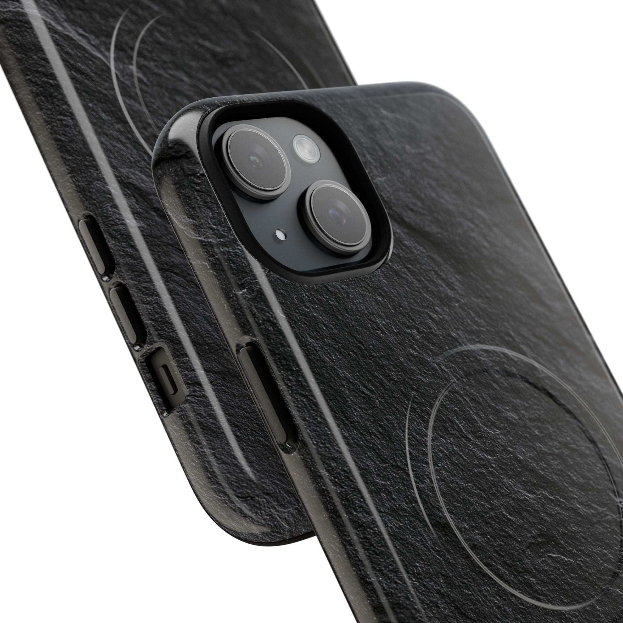 Black Tough 2.0 Magsafe Phone Case for iPhone - Raw Obsidian Slate
