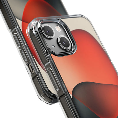 Translucent Crimson Form · Clear Impact Magnetic Phone Case for iPhone · Red