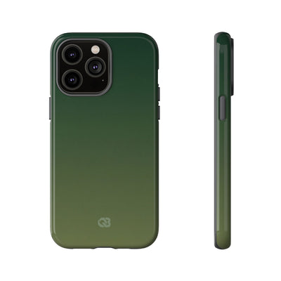 Green Tough Phone Case for iPhone - Shadow Moss Grain