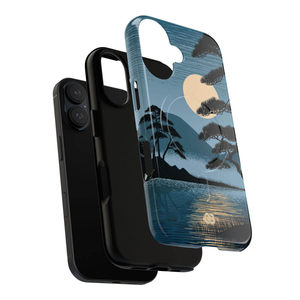 Blue Tough 2.0 Magsafe Phone Case for iPhone - Midnight Kyoto Pine