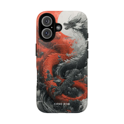 Twin Dragons Crimson iPhone 16 Case - Tough+