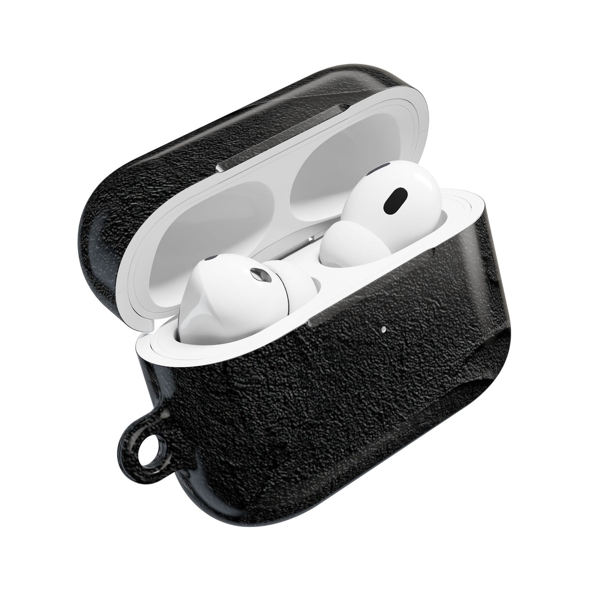 Obsidian Stucco Relief · Hard Case for AirPods & AirPods Pro · Black