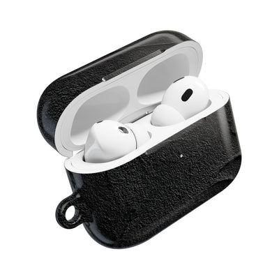 Obsidian Stucco Relief · Hard Case for AirPods & AirPods Pro · Black