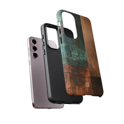 Teal Tough Phone Case for Samsung - Verdigris Copper Slab