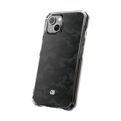 Blackout Urban Camo · Clear Impact Magnetic Phone Case for iPhone · Black