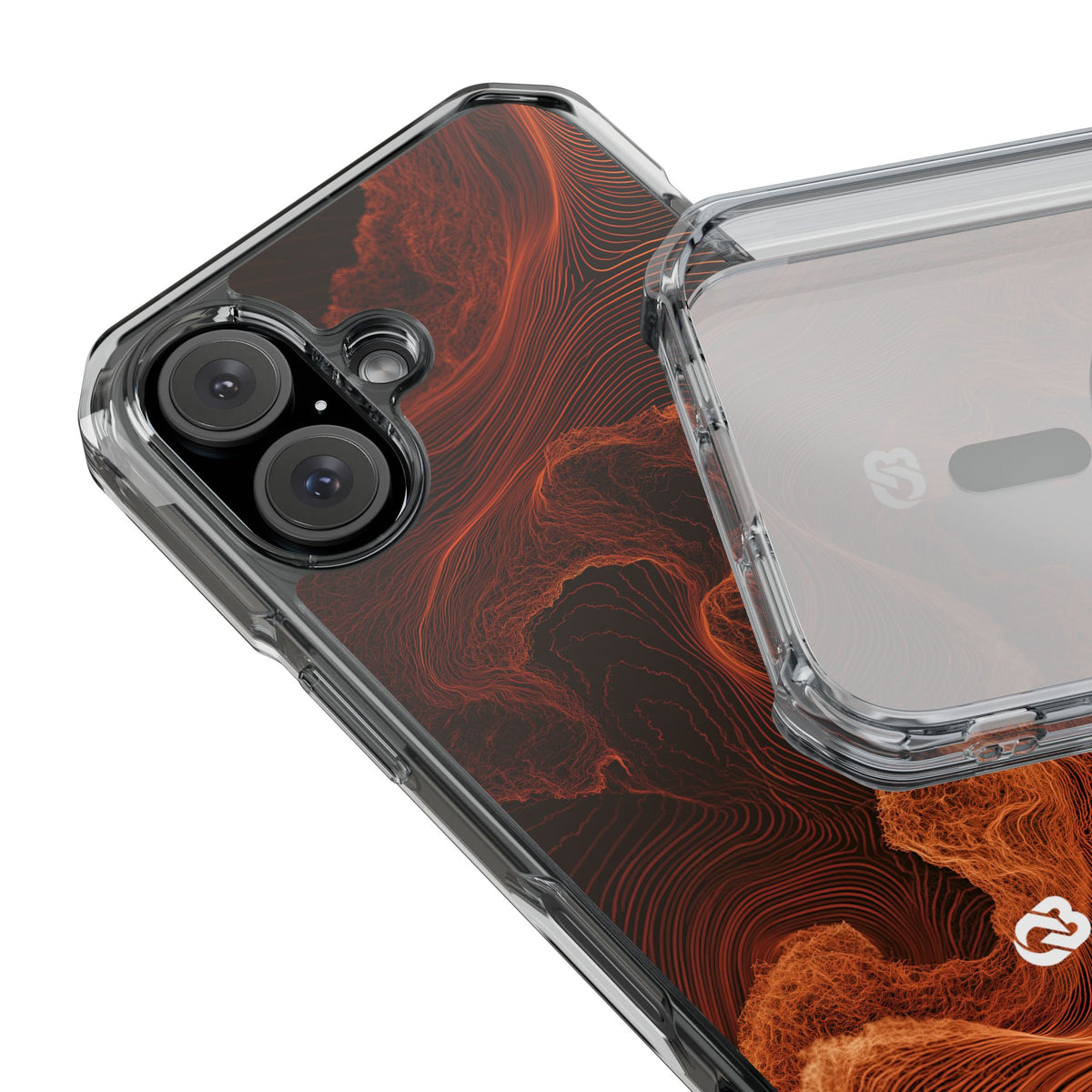 Amber Filament · Clear Impact Magnetic Phone Case for iPhone · Orange
