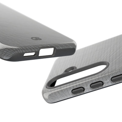 Grey Tough Phone Case for Samsung - Chrome Mesh Warp