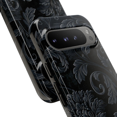 Obsidian Damask · Tough Phone Case for Pixel ·  Black