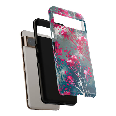 Cyber Blossom · Tough Phone Case for Pixel ·  Teal