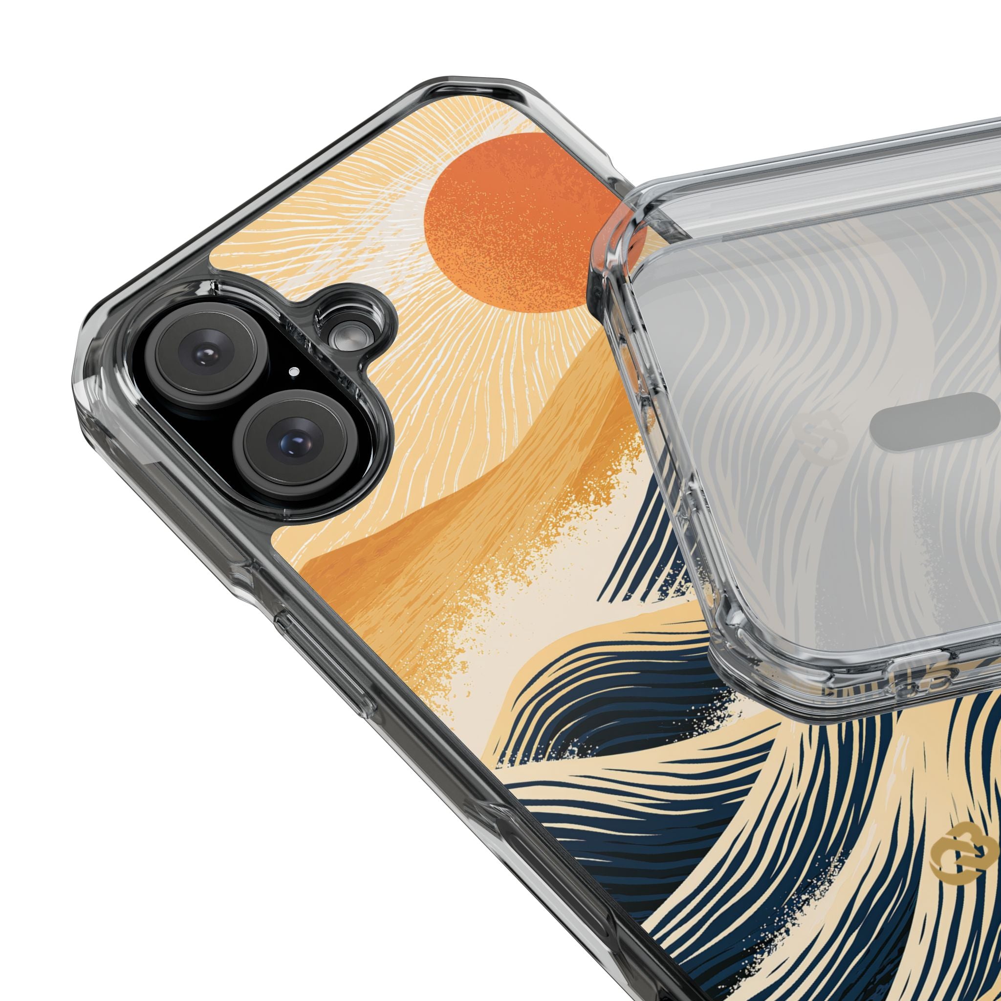 Blue Impact MagSafe Phone Case for iPhone - Kyoto Cresting Tide