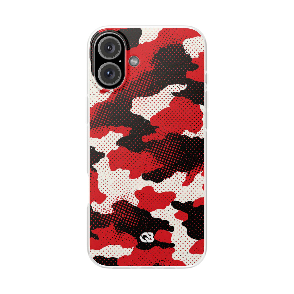 Crimson Halftone Camo · Lite Phone Case for iPhone ·  Red