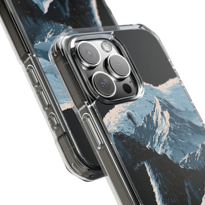 Nordic Arctic Bear · Clear Impact Magnetic Phone Case for iPhone · Black